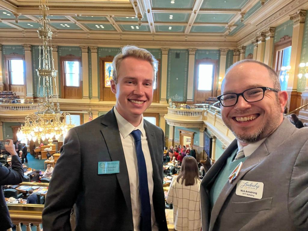 Luke Doescher and Nick Armstrong at the State Capitol